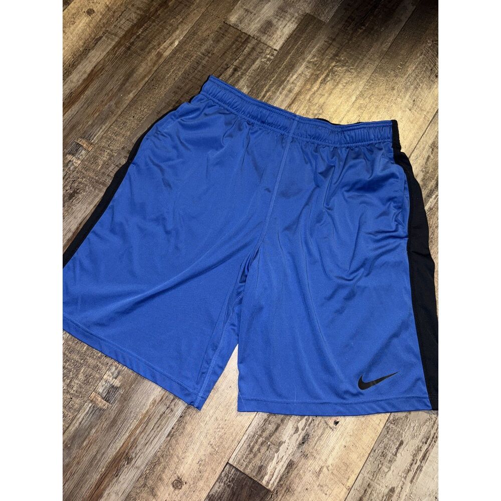 Nike Dri-Fit Blue Black Basketball Shorts Men's Large
